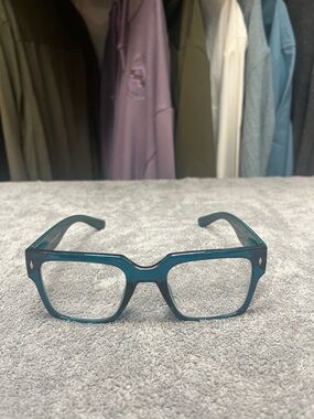 Foster Grant Teal Square Full-Rim Readers 1.75x